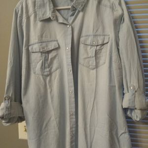 Women's Plus Size Jean Shirt